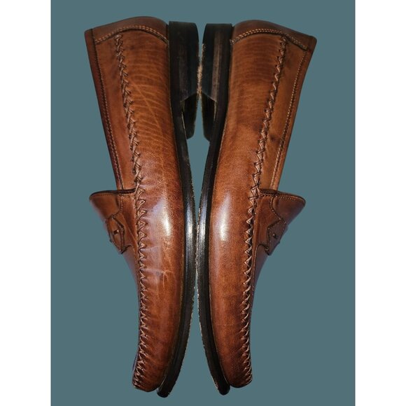 Johnston & Murphy Upper Leather Brown Dress Penny Loafer Men 8M- Made in India - Picture 1 of 12